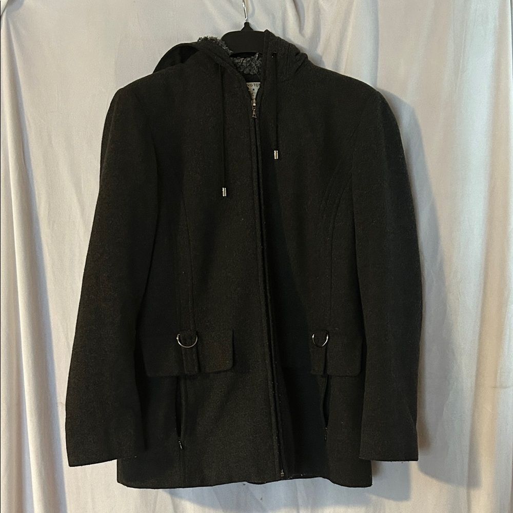 Covington Charcoal Hooded casual zip up Jacket size M. CJ